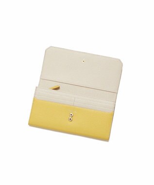 TOPKAPI 【TOPKAPI】バイカラー レザー 長財布 LEAN リーン レモンイエロー