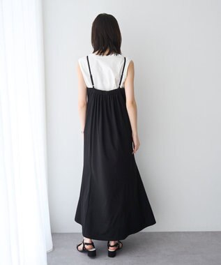 YECCA VECCA 【2点SET】ミリタリーシアーシャツセットキャミワンピース Black