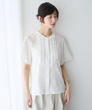 YECCA VECCA フリルデザインブラウス Off White