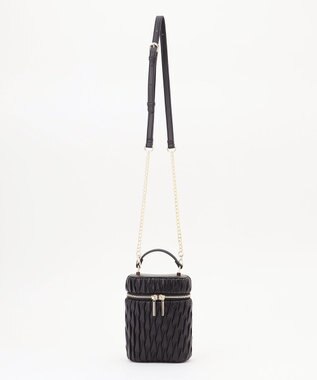 LA BAGAGERIE 【MONICA】ランダムプリーツバニティバッグ ブラック