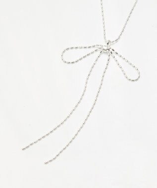 earth music&ecology ロングリボンチェーンネックレス