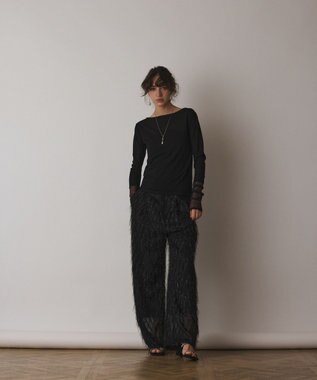 GRACE CONTINENTAL シアーアセテートカットトップ ブラック