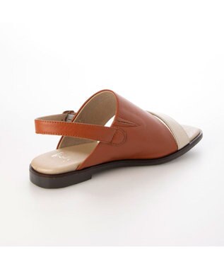 ing <ing>【WEB限定】【３E】ダブルベルトサンダル オレンジコンビ