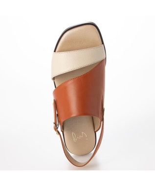 ing <ing>【WEB限定】【３E】ダブルベルトサンダル オレンジコンビ