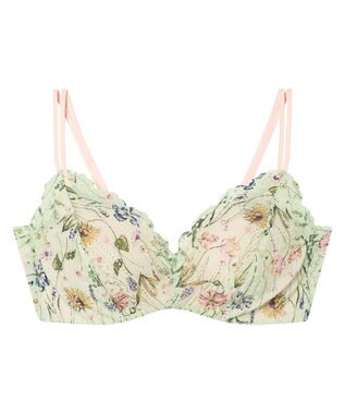 une nana cool 【リニューアル】364ブラ レース MADE WITH LIBERTY FABRIC クリアグリーン