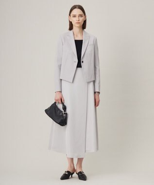 ICB 【洗える】トリアセブライトツイル  フレアスカート トープ系