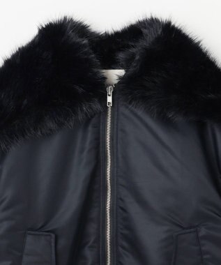 NAVE 【Nave】ファーカラーMA-1 ブラック系