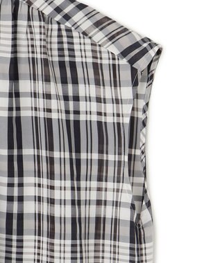 UNFILO シアー2WAYブラウス マドラスチェック