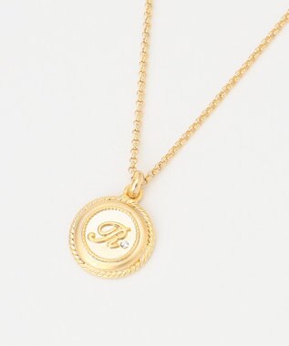 J.PRESS LADIES 【リバーシブル】イニシャルコイン ネックレス R