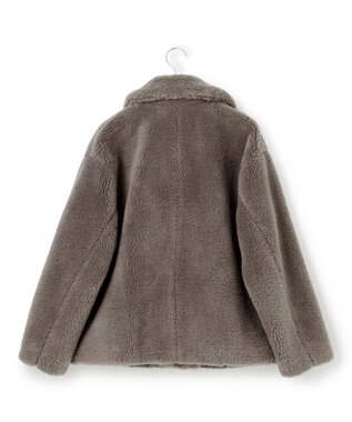 23区 S 【CanCam11月号掲載】ECOPELテディボア ダブルフロント アウター グレー系