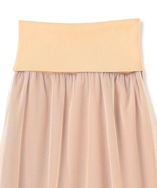 BEIGE， 【洗える】TAMARIX / ストレッチチュールIラインスカート Beige