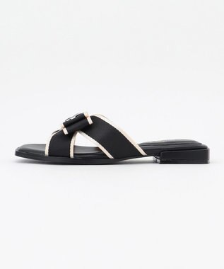 TOCCA BICOLOR RIBBON FLAT SANDALS サンダル ブラック系