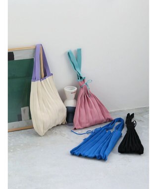 Green Parks ＯＴＯ．ＨＡ．プリーツニットバッグ Blue