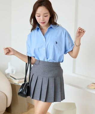 WEGO USPOLOハーフスリーブシャツ ブルー