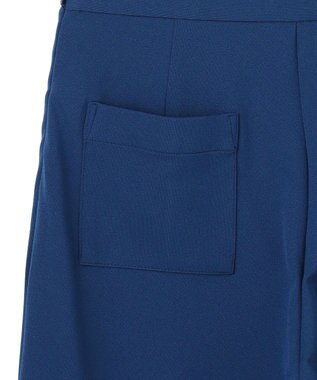 uncrave ジョーゼットダブルジャージー フレアパンツ ブルー