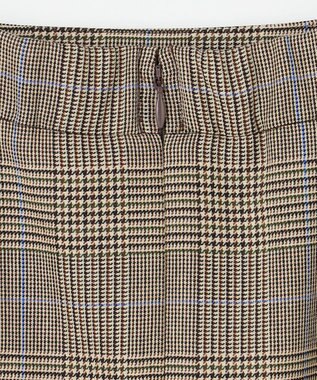 J.PRESS LADIES L モナベールツイル チェック フレア スカート ブラウンチェック系