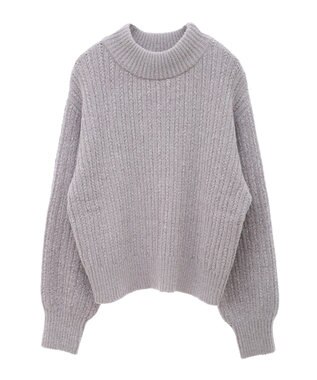 earth music&ecology 透かしベロアモールプルオーバー