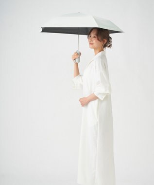 MOONBAT 【Pitaa】ハーフカプセル 無地 晴雨兼用日傘 折りたたみ傘 遮光率100%/UVカット率100%/UPF50+/遮熱効果/撥水加工/軽量/50cm ホワイト