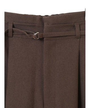 earth music&ecology ベルト付きワイドパンツ Brown