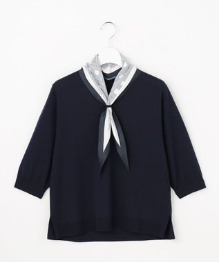 J.PRESS LADIES 【2WAY・シーンレスに活躍】SCARF KNIT Vネック ニット