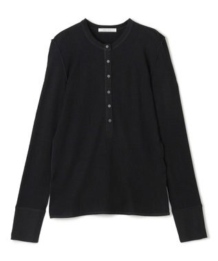 BEIGE， 【洗える・GISELe 10月号掲載】FORD / ウール配色メローヘンリーネックカットソー Black