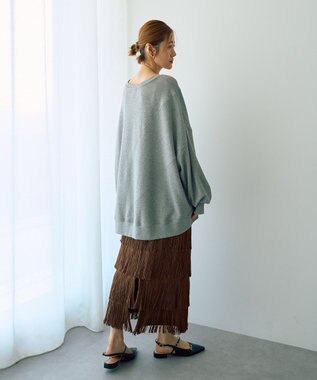 YECCA VECCA フリンジロングスカート Brown