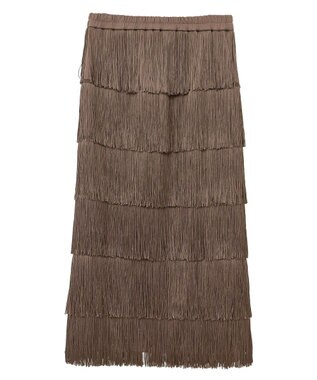 YECCA VECCA フリンジロングスカート Brown