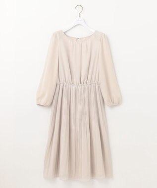 ANY SIS 【洗える】フェミニンプリーツ ワンピース ベージュ