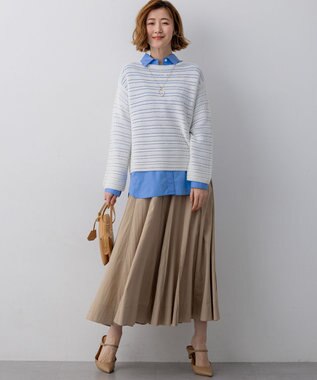 23区 【一部先行予約/VERY掲載】CANCLINI シャーティング ベーシックシャツ ブルー系