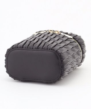 LA BAGAGERIE 【MONICA】ランダムプリーツバニティバッグ ブラック