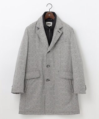 JOSEPH ABBOUD 【撥水/ダウン/ライナー取り外し可能】インターレースヘリンボン コート ライトグレー系7