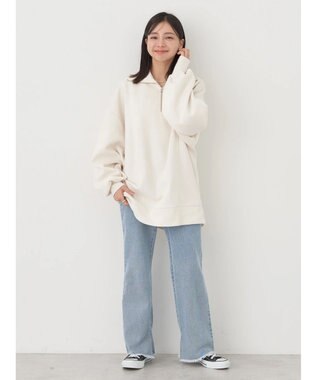 earth music&ecology スタンドｚｉｐダンボールチュニック Ivory