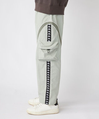OP／FILA 【Kappa】ワイドシルエット バンダトラックパンツ グレー