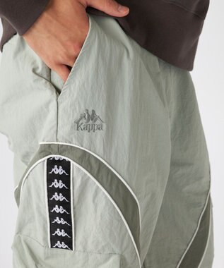 OP／FILA 【Kappa】ワイドシルエット バンダトラックパンツ グレー