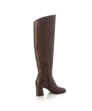 MODE ET JACOMO <MODE ET JACOMO>バック切り替えスクエアトゥロングブーツ ブラウン