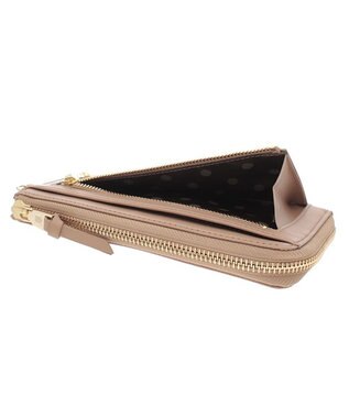 LANVIN en Bleu ルナ Ｌファスナー長財布 ベージュ