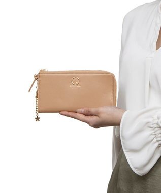 LANVIN en Bleu ルナ Ｌファスナー長財布 ベージュ