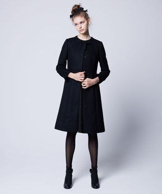 TOCCA 【WEB限定カラー有り】【消臭】MILKY PUFF リボンウールコート [WEB限定]ブラック系