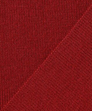 Feroux 胸元刺繍パールニット カーディガン レッド系