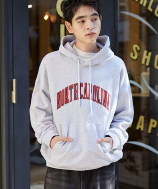 WEGO 【ユニセックス着用ITEM】ワッペンロゴパーカー アッシュグレー