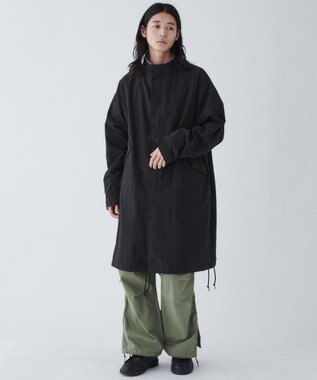 WEGO 【ユニセックス着用ITEM】サイドスリットモッズコート ブラック