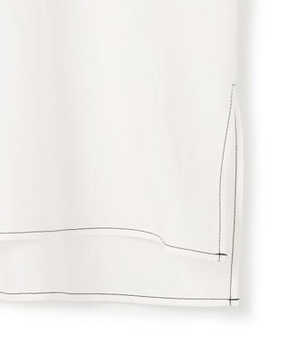 BEIGE， AXI / 刺繍ステッチ ドルマンスタンドブラウス Ecru