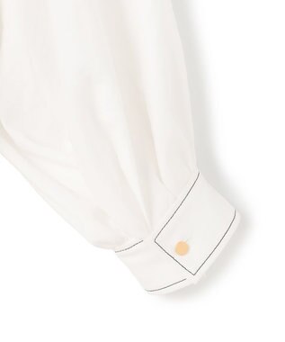 BEIGE， AXI / 刺繍ステッチ ドルマンスタンドブラウス Ecru