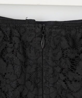 自由区 S 【セットアップ対応・洗える】フルールスカラレース スカート ブラック