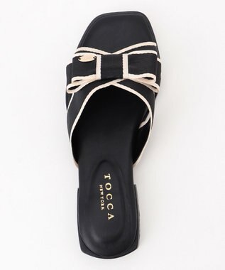 TOCCA BICOLOR RIBBON FLAT SANDALS サンダル ブラック系