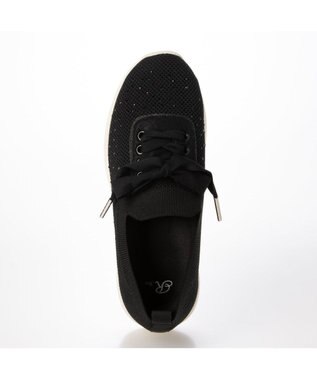 Riz raffinee <Riz raffinee>ラインストーンニットスニーカー ブラック