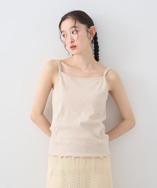 earth music&ecology パールストラップキャミソール Light Beige