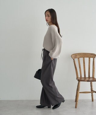 earth music&ecology パウダーシャギー畦プルオーバー Light Gray