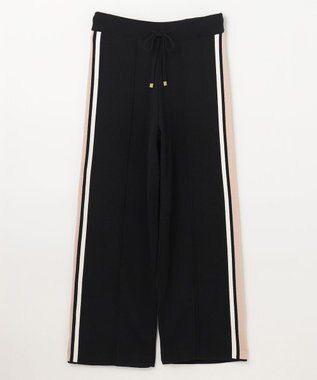 GRACE CONTINENTAL サイドラインニットパンツ ブラック