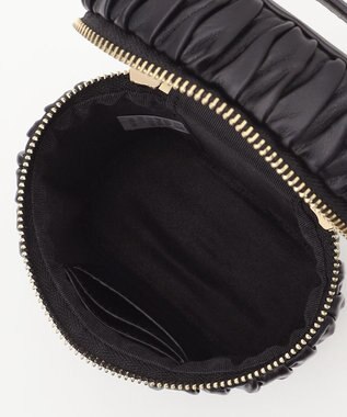 LA BAGAGERIE 【MONICA】ランダムプリーツバニティバッグ ブラック